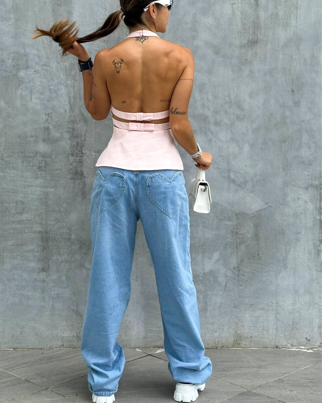BAGGY RELAXED LIGHT BLUE ALIEN JEANS