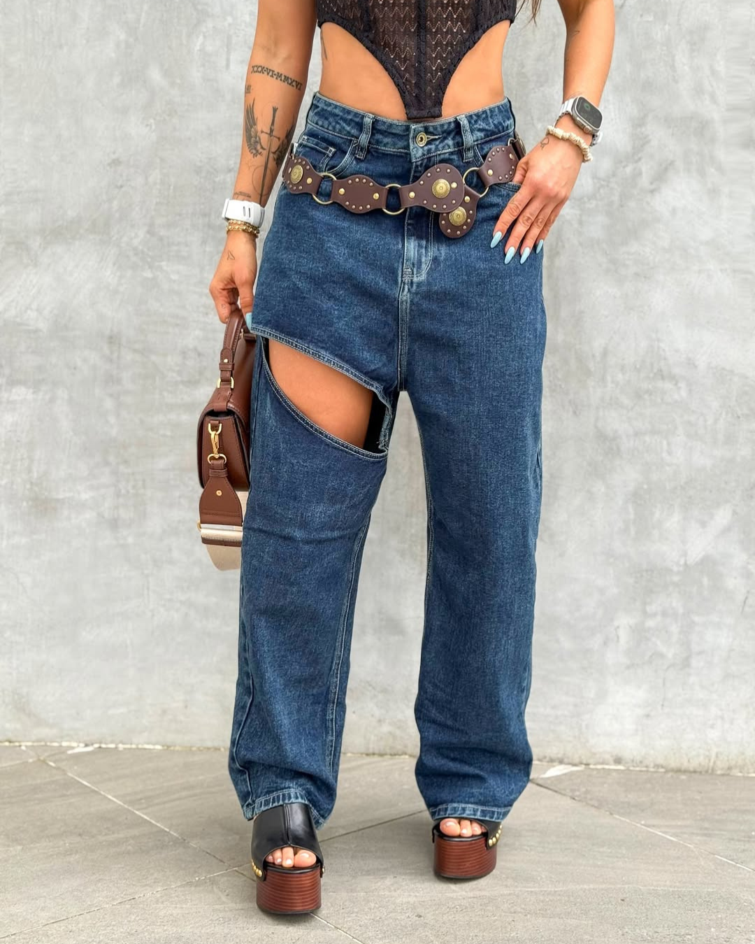 BARREL DARK BLUE ALIEN JEANS CUT OUT
