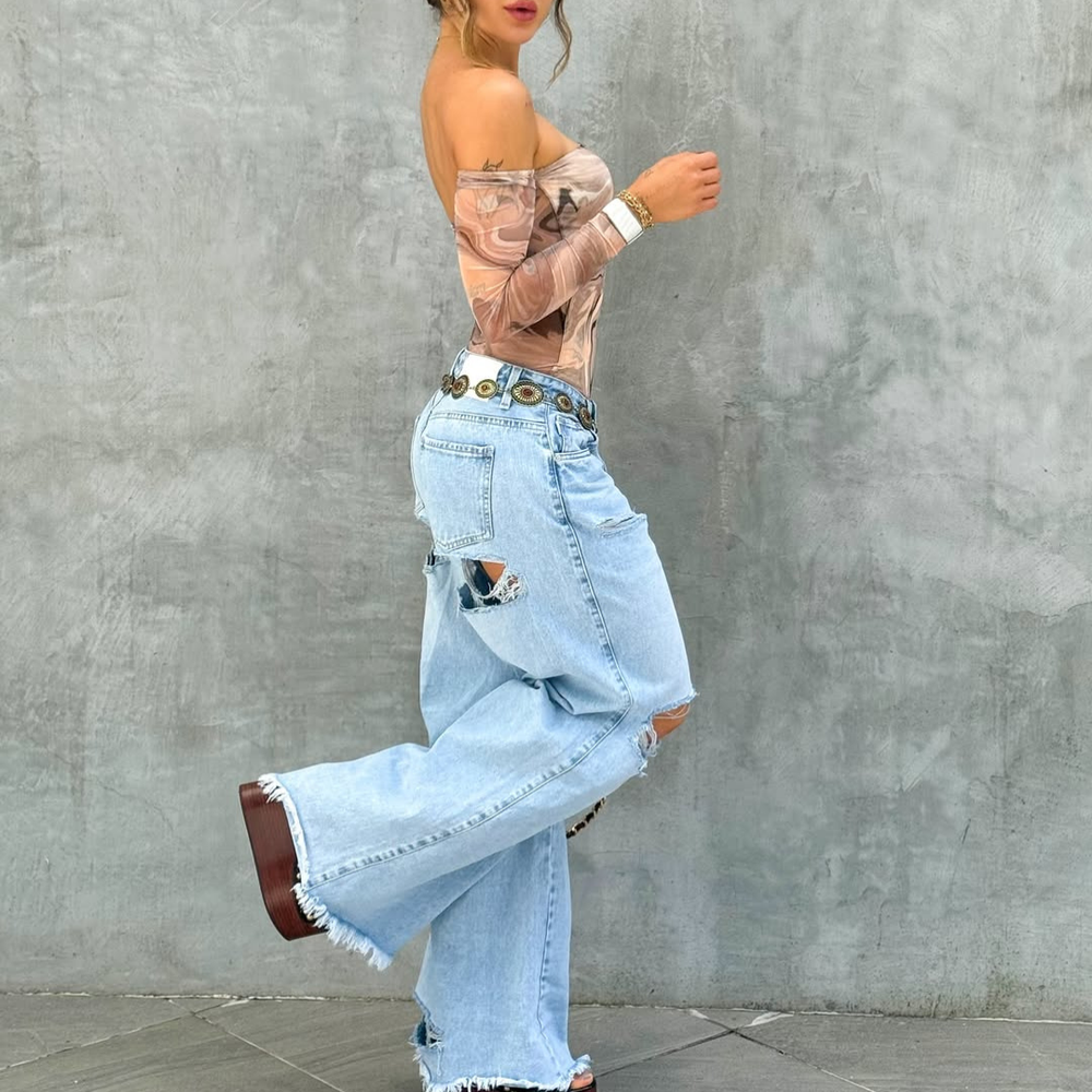 alien jeans wide leg