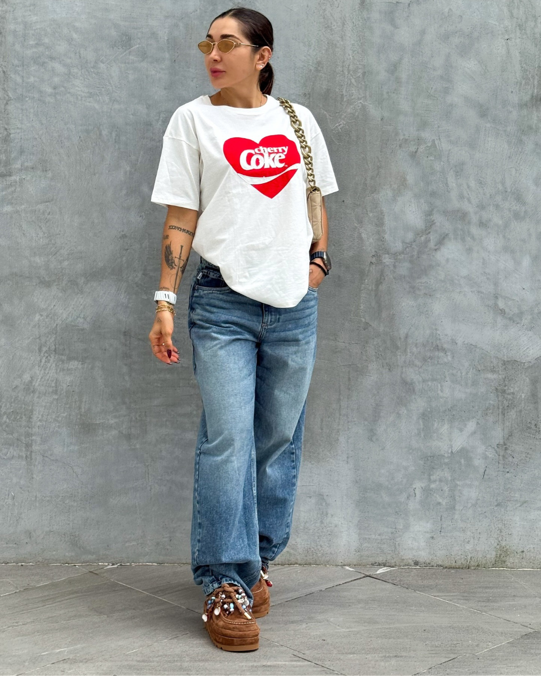 BAGGY RELAXED MEDIUM BLUE ALIEN JEANS