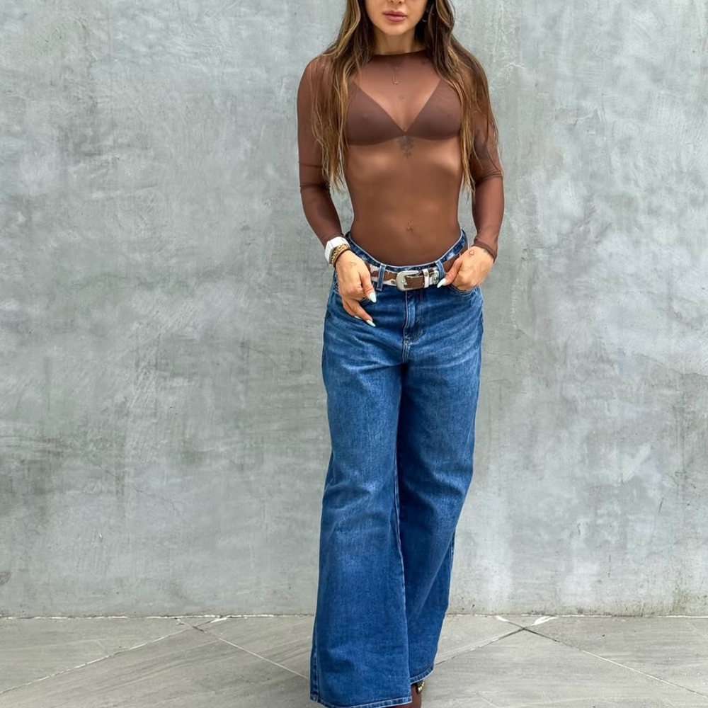 ALIEN JEANS WIDE LEG DARK BLUE LADIES
