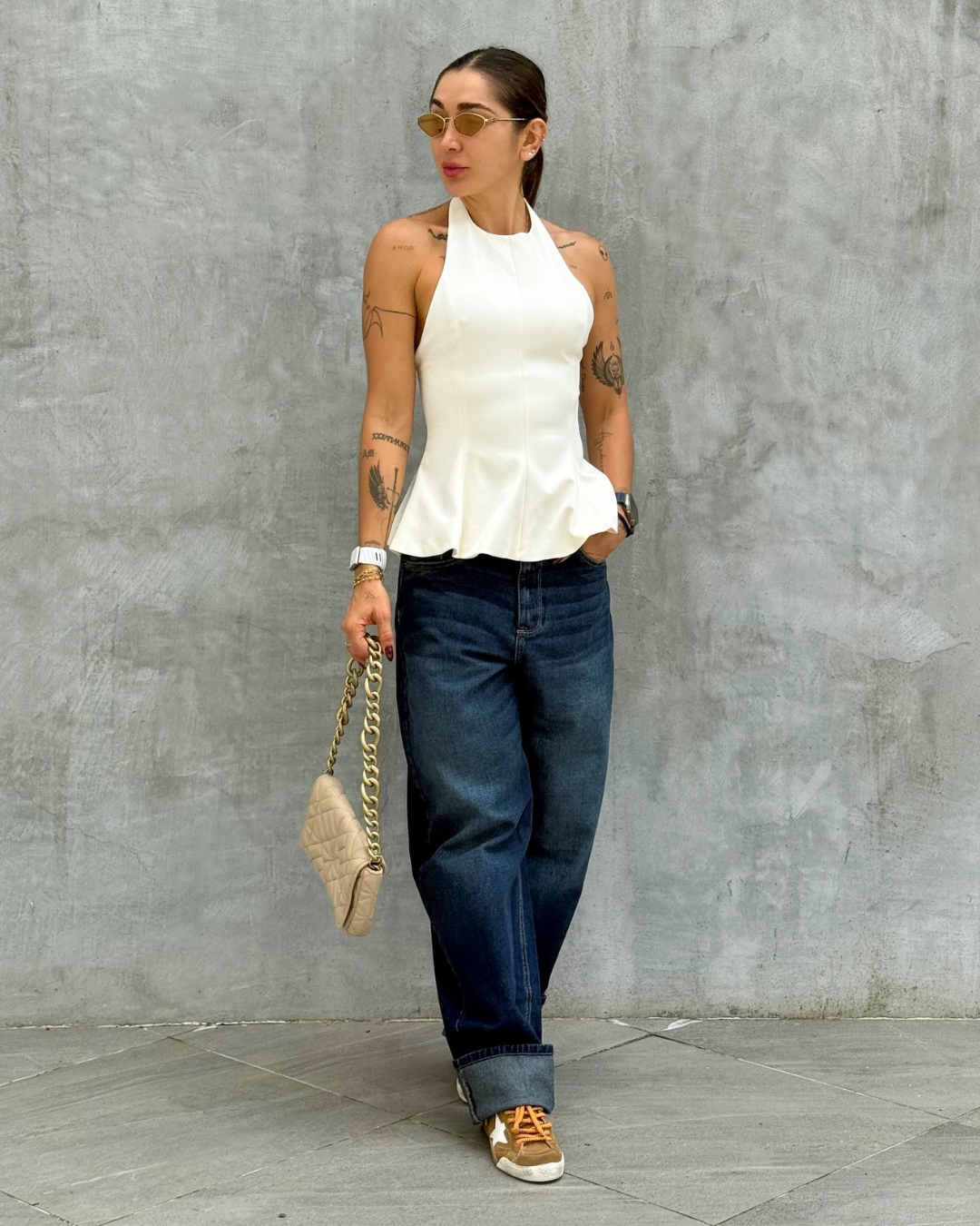 BAGGY RELAXED DARK BLUE ALIEN JEANS