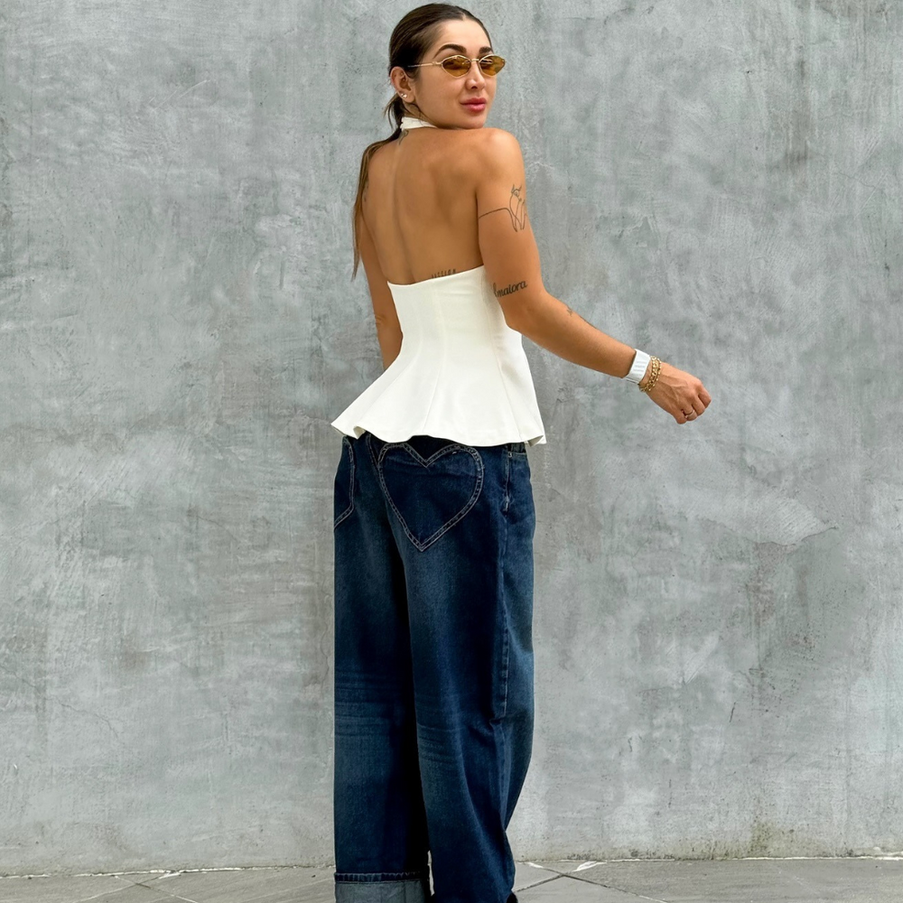 BAGGY RELAXED DARK BLUE ALIEN JEANS