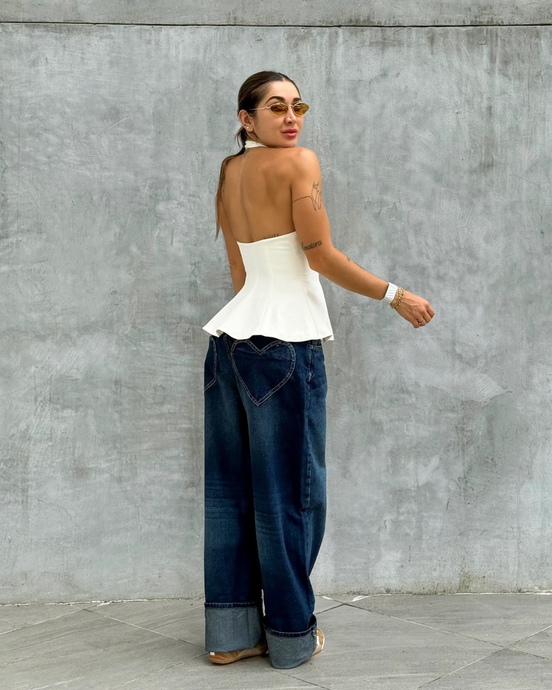 BAGGY RELAXED DARK BLUE ALIEN JEANS