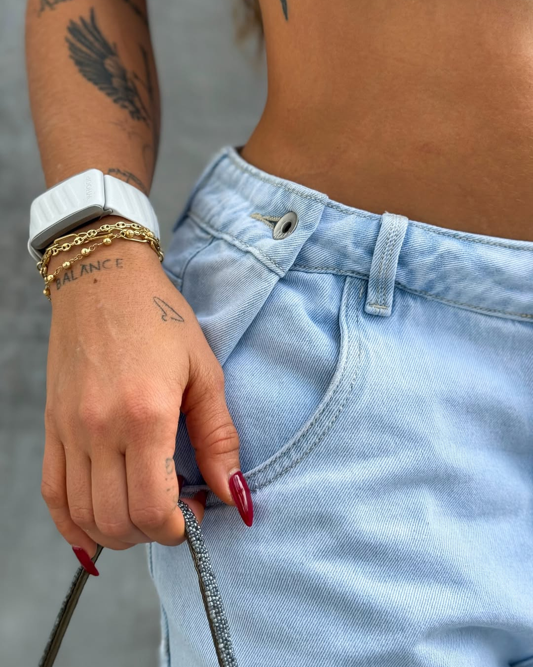 LIGHT BLUE BOYFRIEND ALIEN JEANS USA