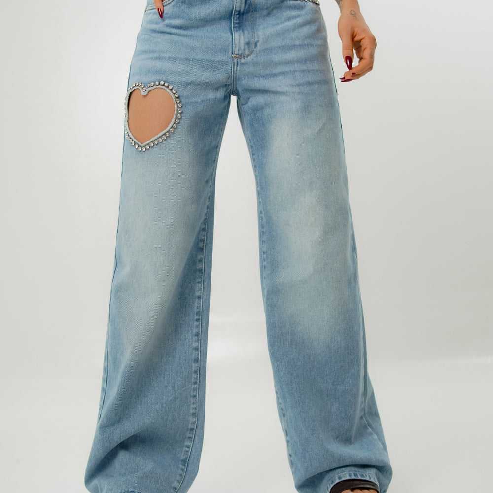 
                      
                        light blue flare alien jeans
                      
                    