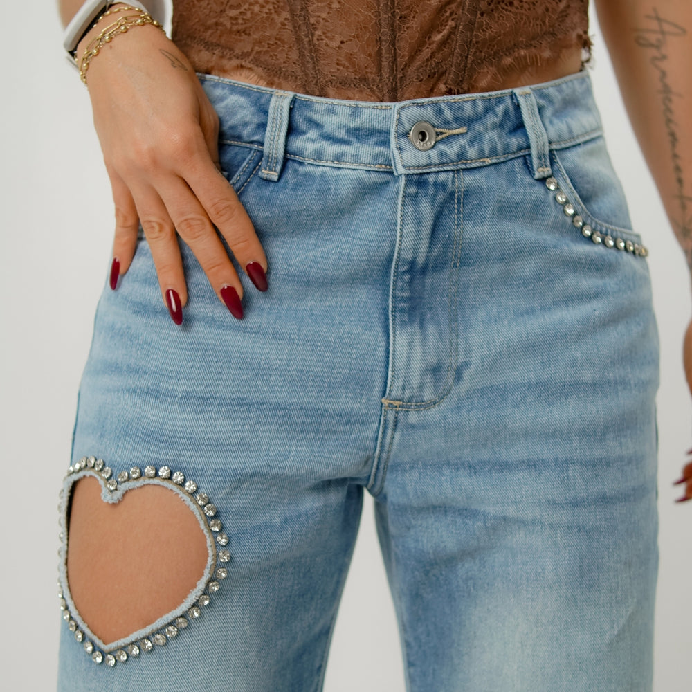 
                      
                        light blue flare alien jeans
                      
                    