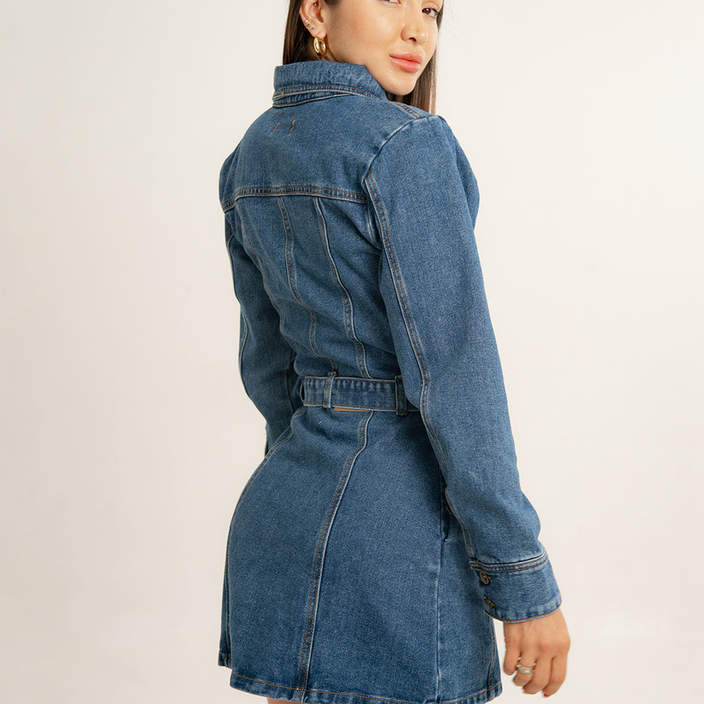 
                      
                        Denim Long Sleeve Dress
                      
                    