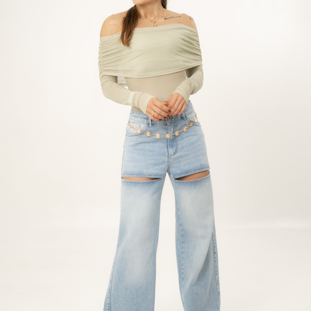  Women's Mid Waist Straight Jeans