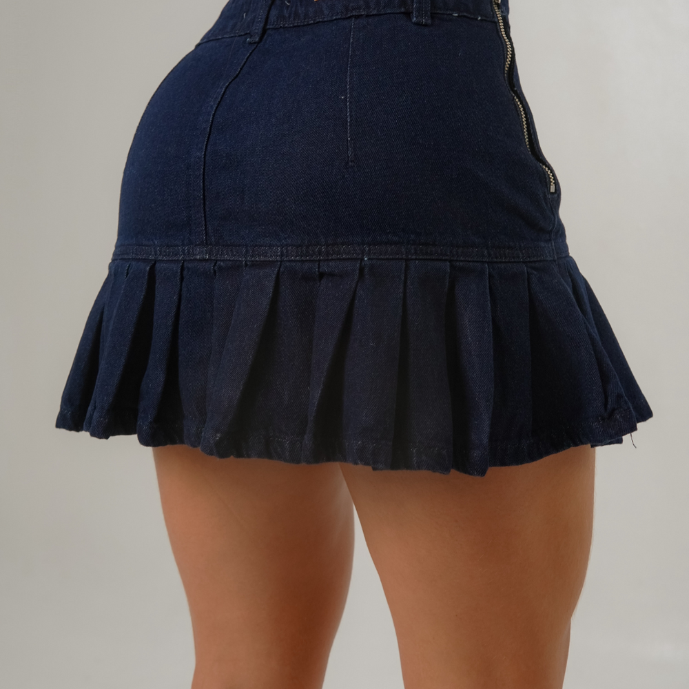 
                      
                        Women's Pleated Denim Mini Skirt Alien Jeans
                      
                    