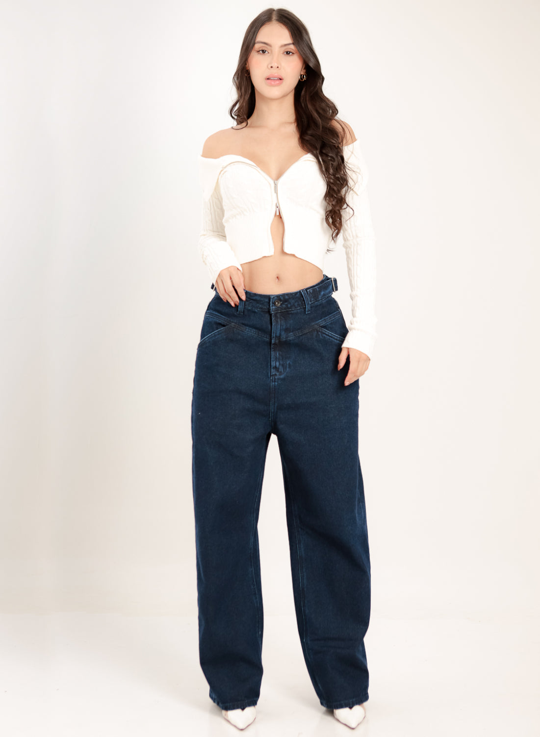 King 1 - Women's Low Waist Barrel Jeans