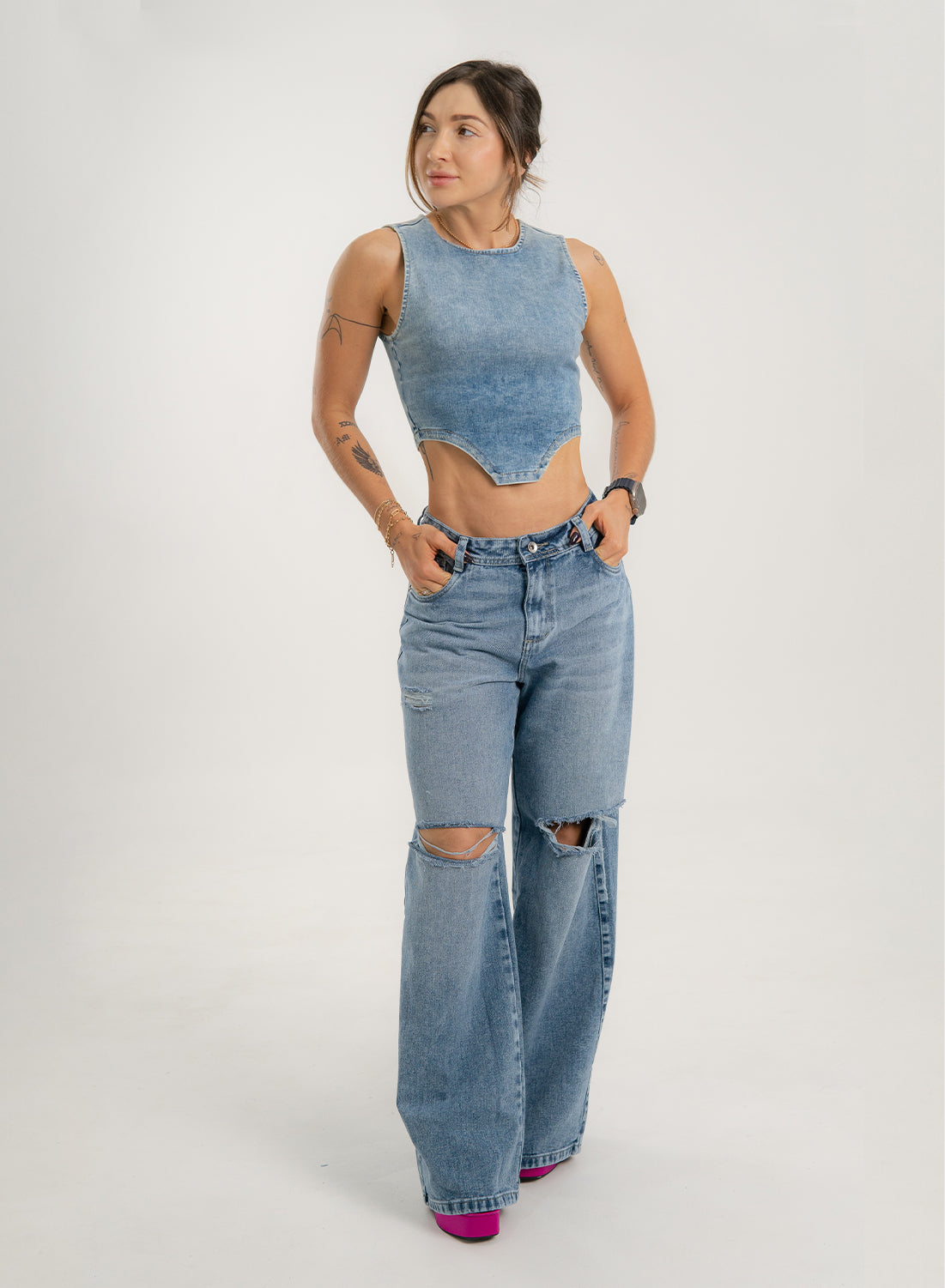 Low Rise Flare Jeans