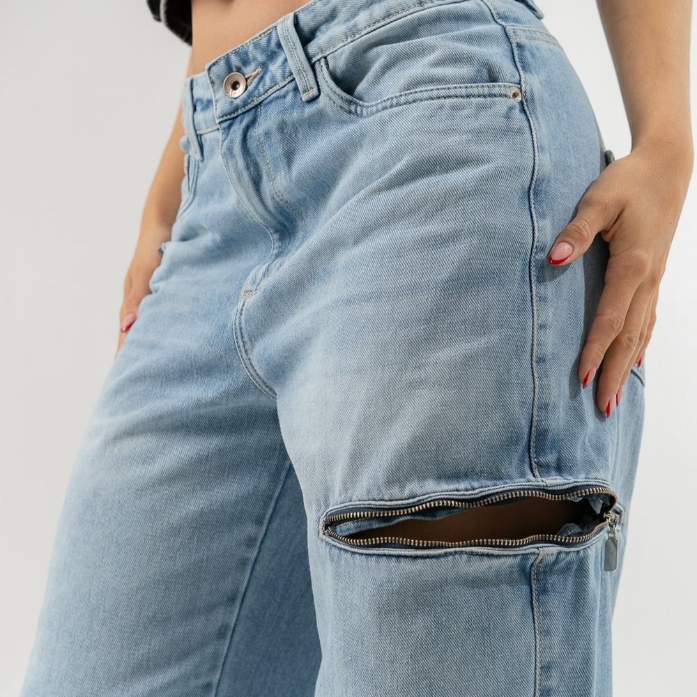 
                      
                        Loki Blue - Women's Mid Waist Baggy Jeans
                      
                    