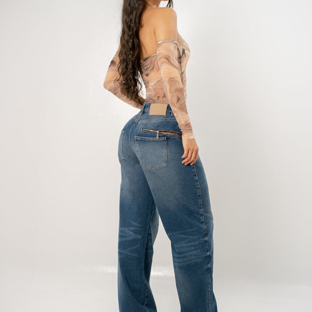 Women's Mid Waist Baggy Jeans