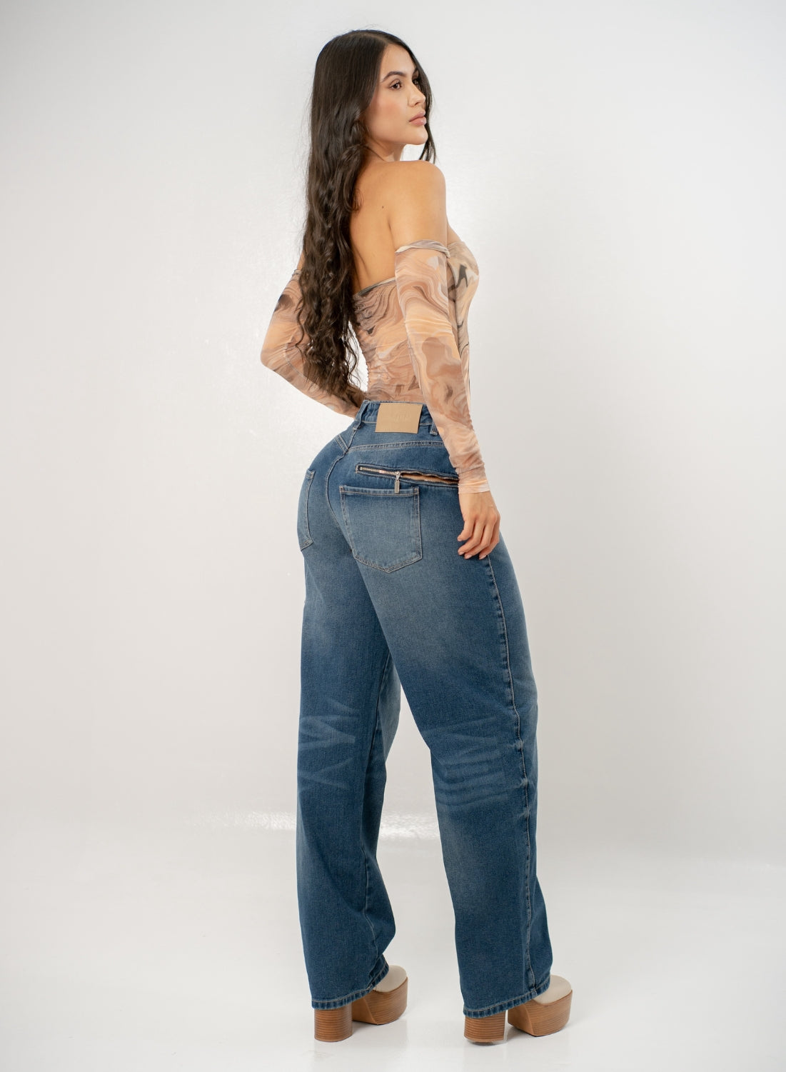 Women's Mid Waist Baggy Jeans