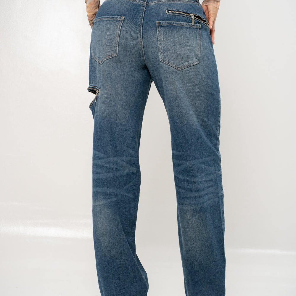 
                      
                        Women's Mid Waist Baggy Jeans
                      
                    