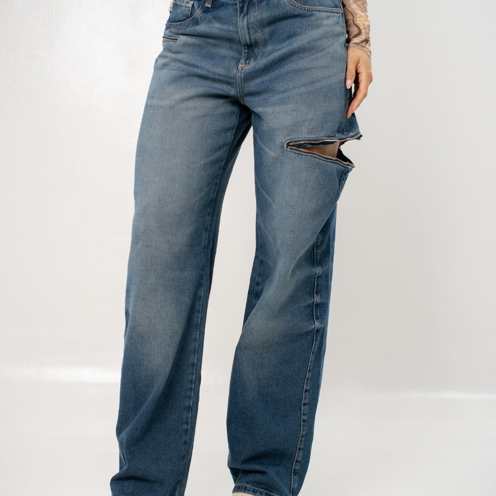 
                      
                        Women's Mid Waist Baggy Alien  Jeans
                      
                    