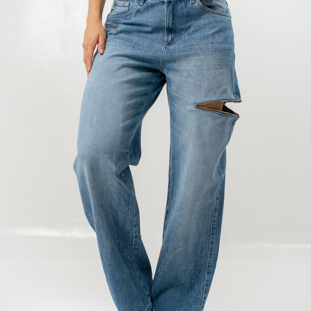 
                      
                        Women's Mid Waist Baggy Jeans mid blue
                      
                    
