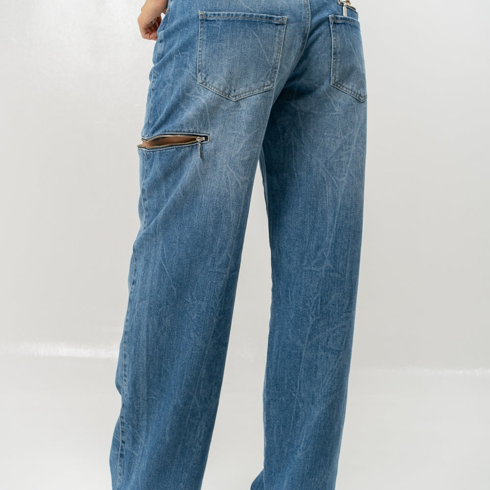 
                      
                        Women's Mid Waist Baggy Jeans mid blue
                      
                    