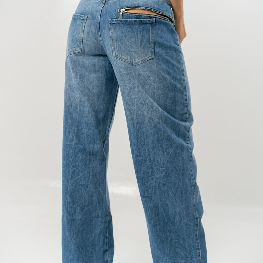 
                      
                        Women's Mid Waist Baggy Jeans mid blue
                      
                    