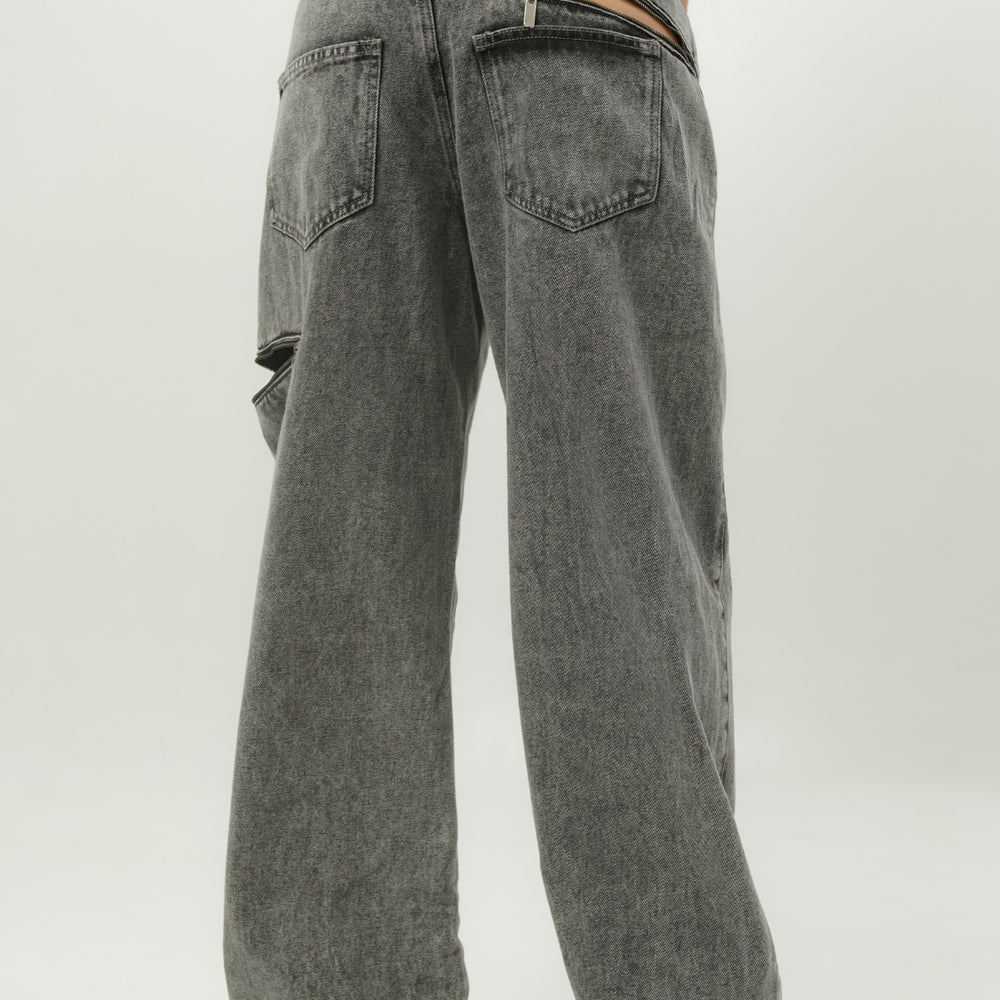 
                      
                        Women's Mid Waist Baggy Gray Alien Jeans
                      
                    