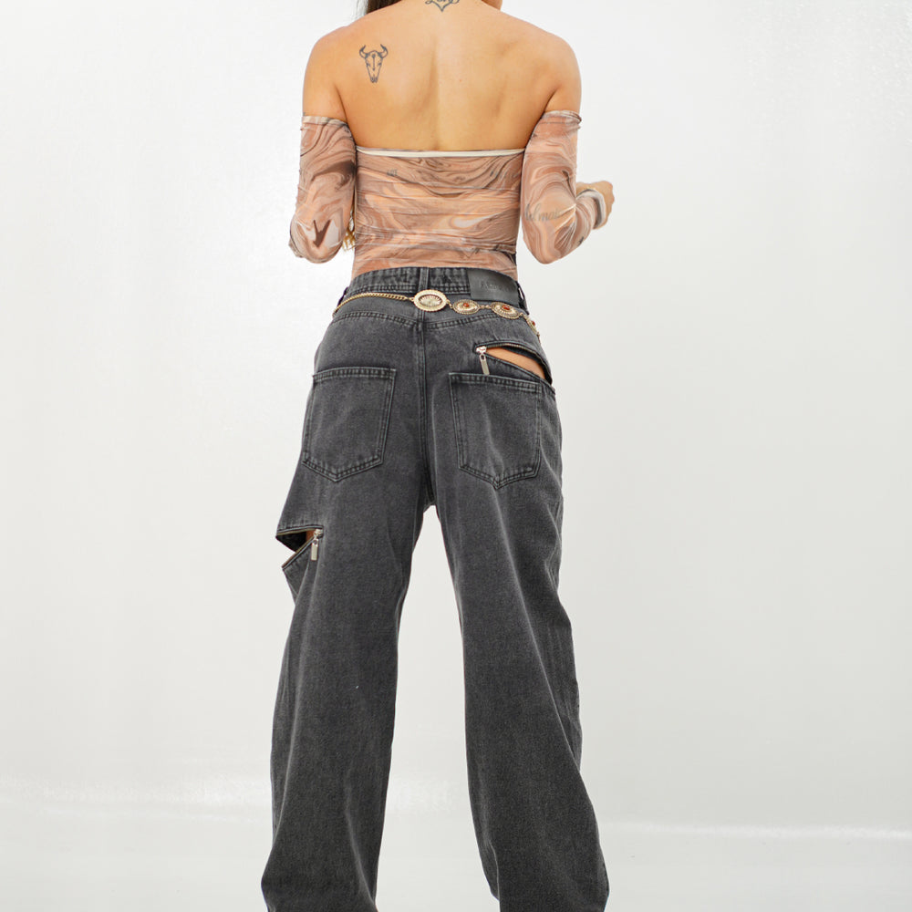 
                      
                        Women's Mid Waist Baggy Alien Jeans Dark Gray
                      
                    