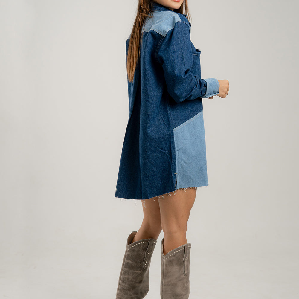 Marshmallow - Women's Denim Dress