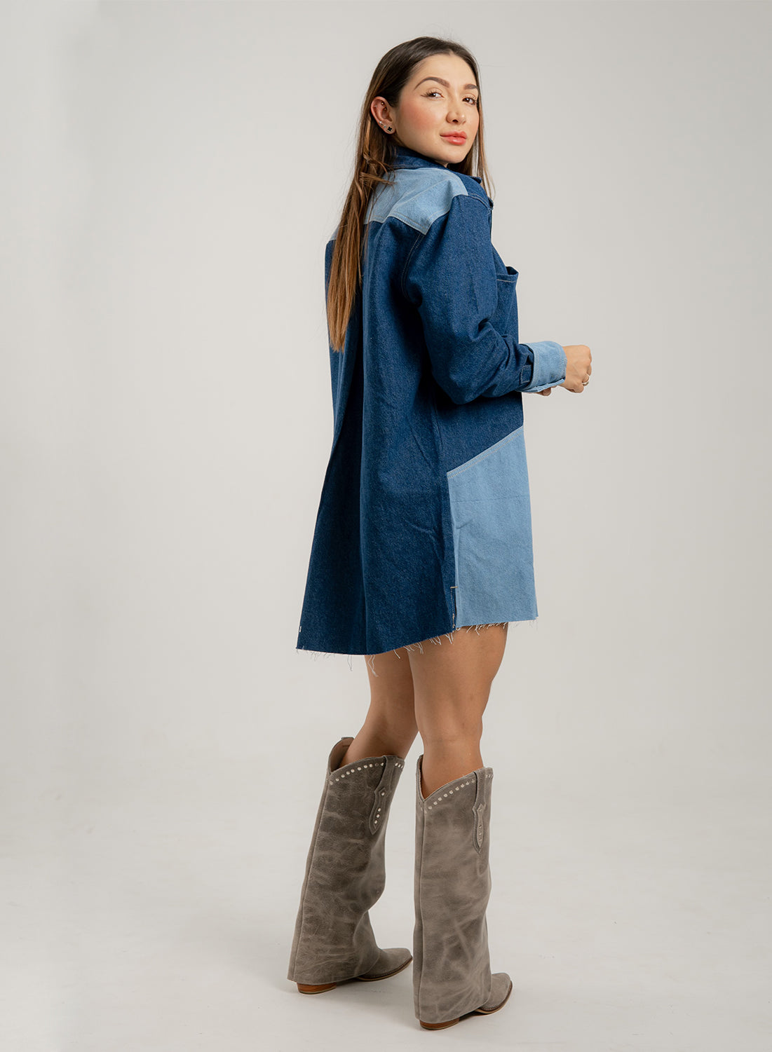 Marshmallow - Women's Denim Dress