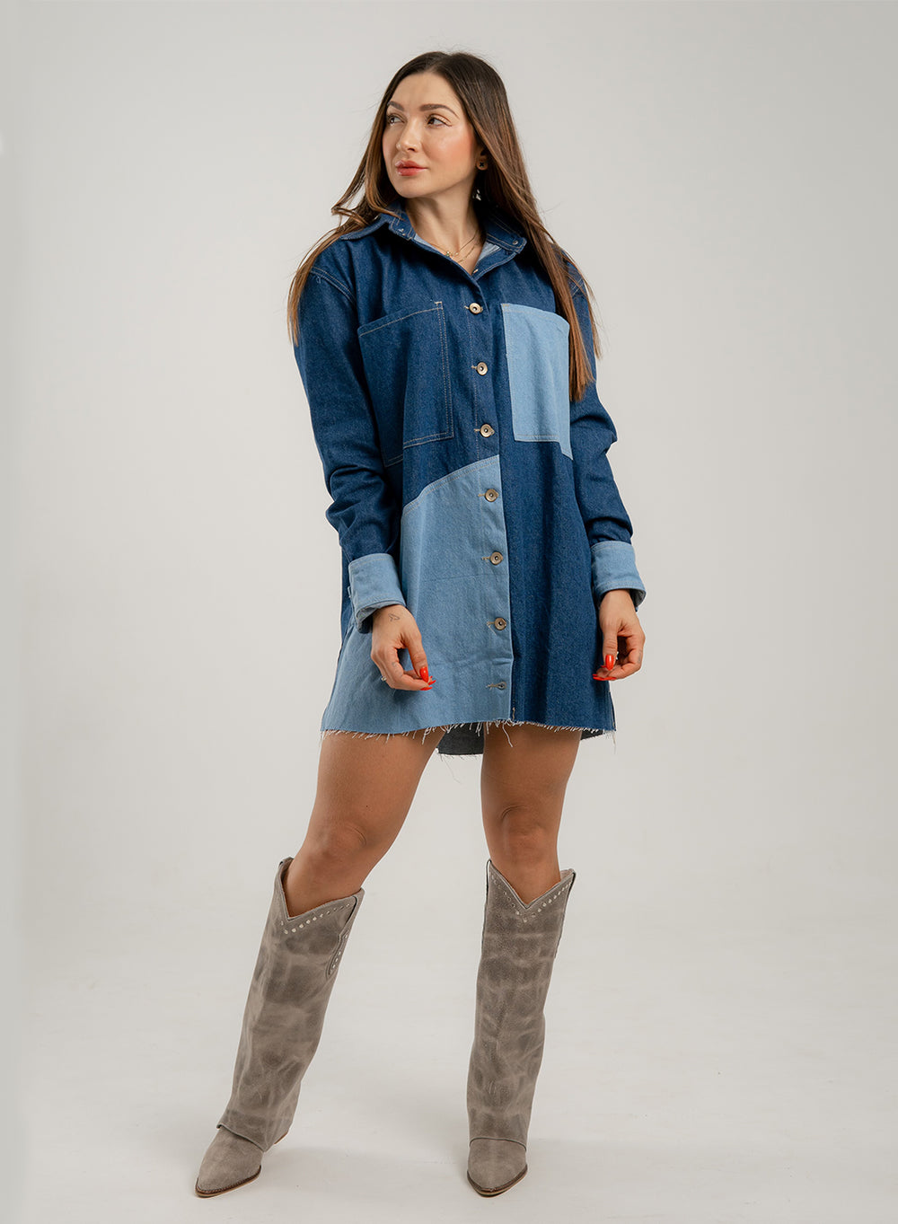 Marshmallow - Women's Denim Dress