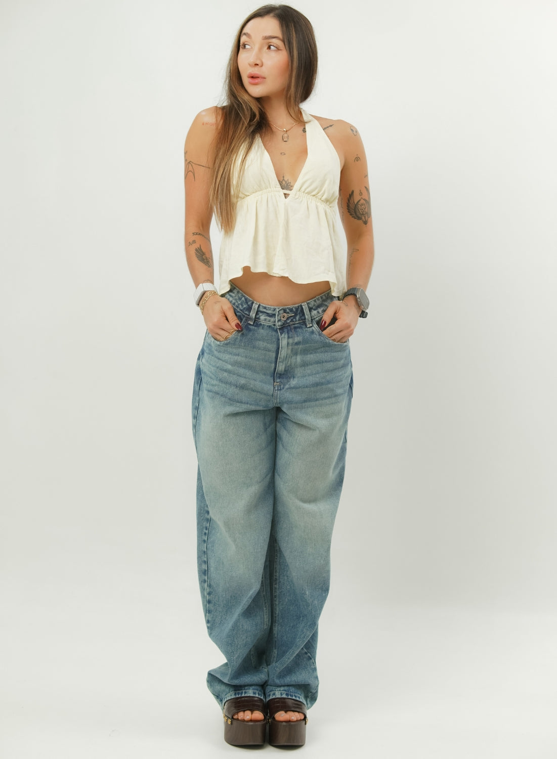 Women's Low Rise Flare Jeans