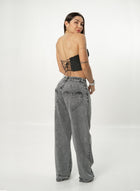Magic Gray - Women's Low Rise Flare Jeans