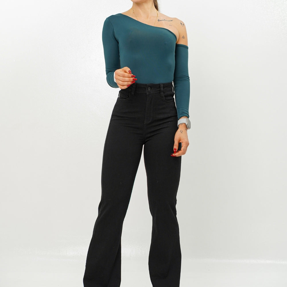 Marsella Black - Women's High Rise Bootcut Jeans