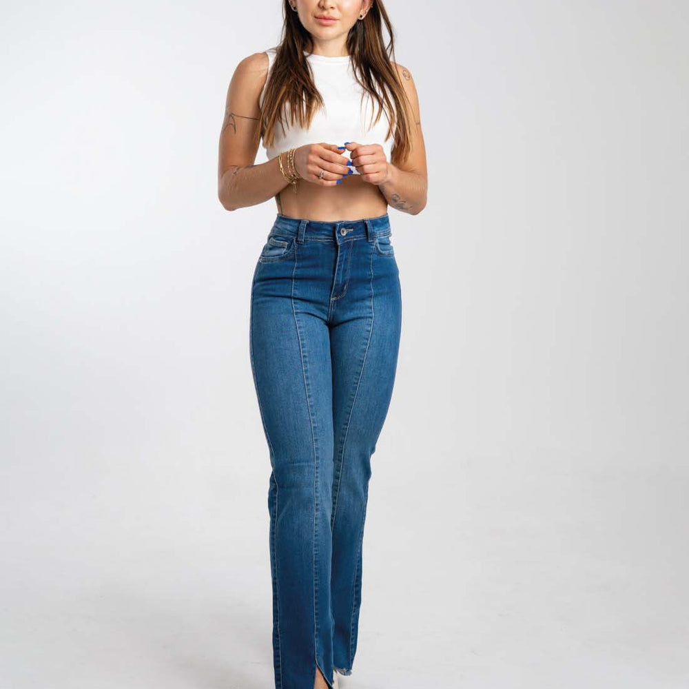 High Rise Straight Jeans 