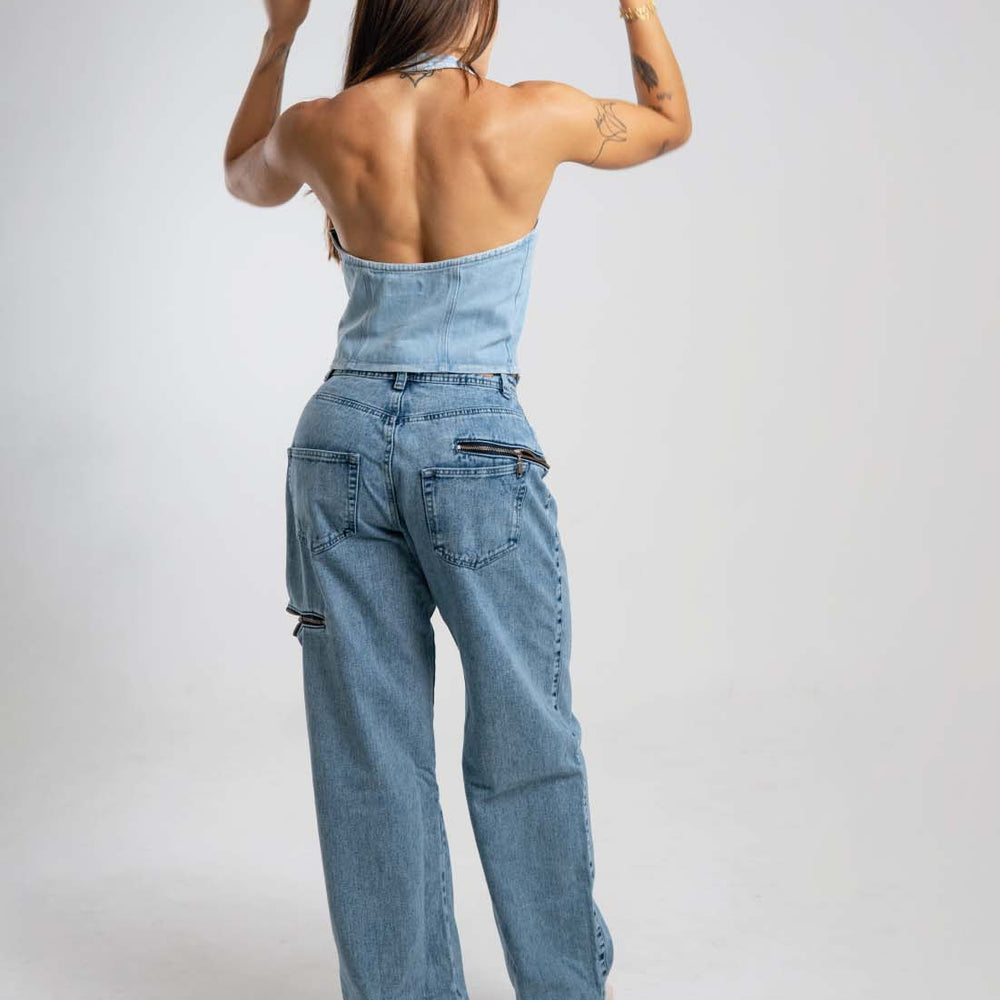 
                      
                        Mid Waist Baggy Jeans
                      
                    