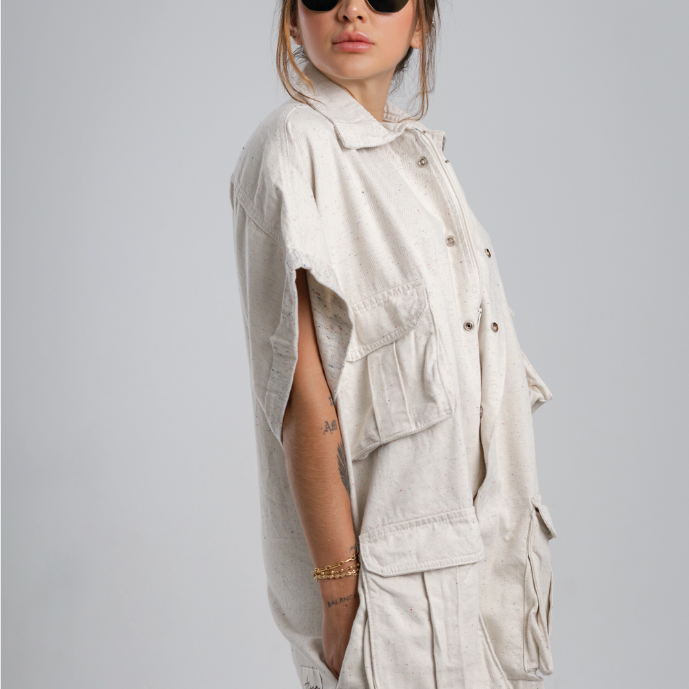 
                      
                        Cargo Oversized Shirt Dress
                      
                    