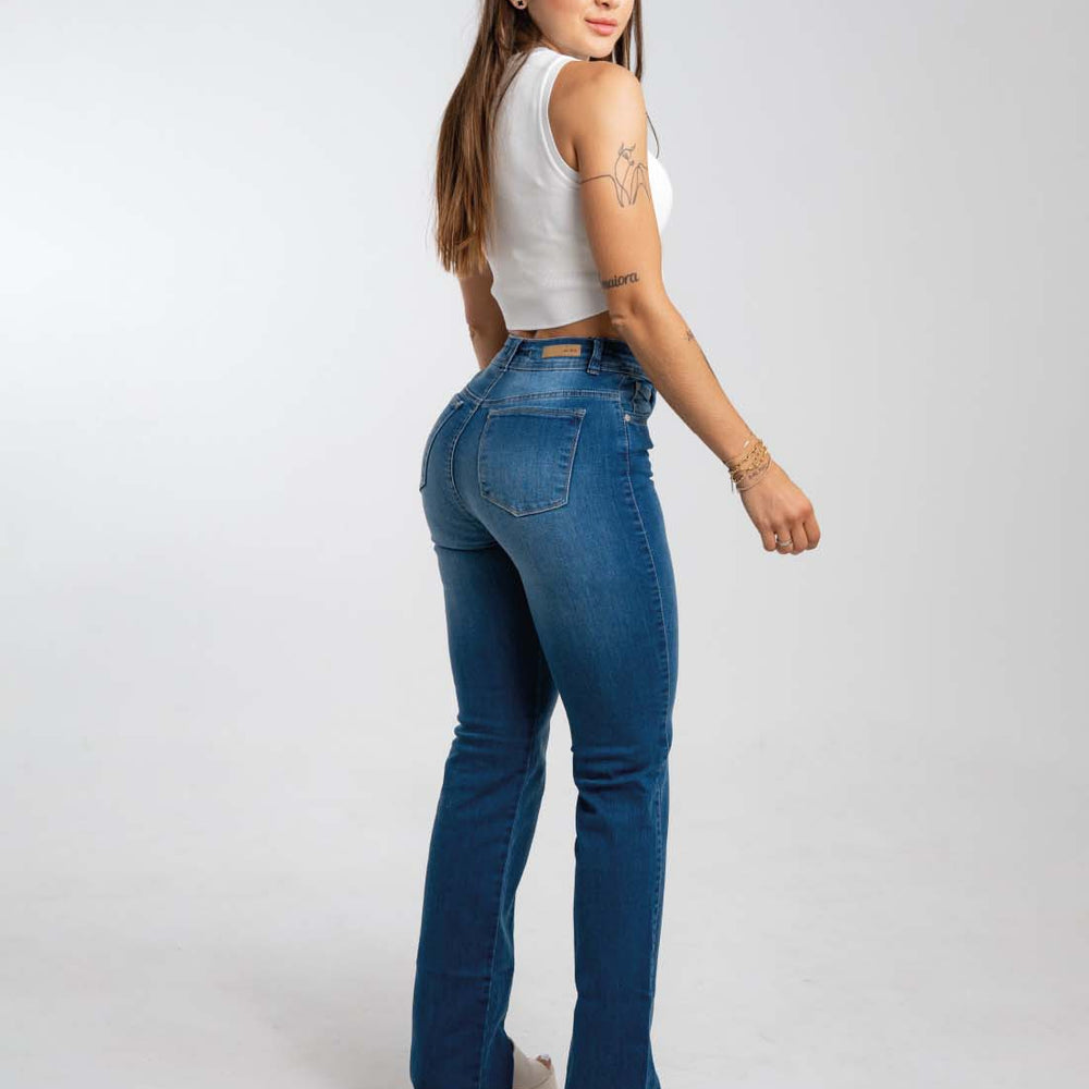 
                      
                        High Rise Straight Jeans
                      
                    