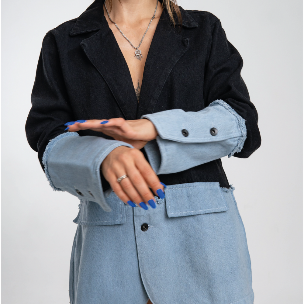 
                      
                        Women's Oversized Denim Blazer
                      
                    