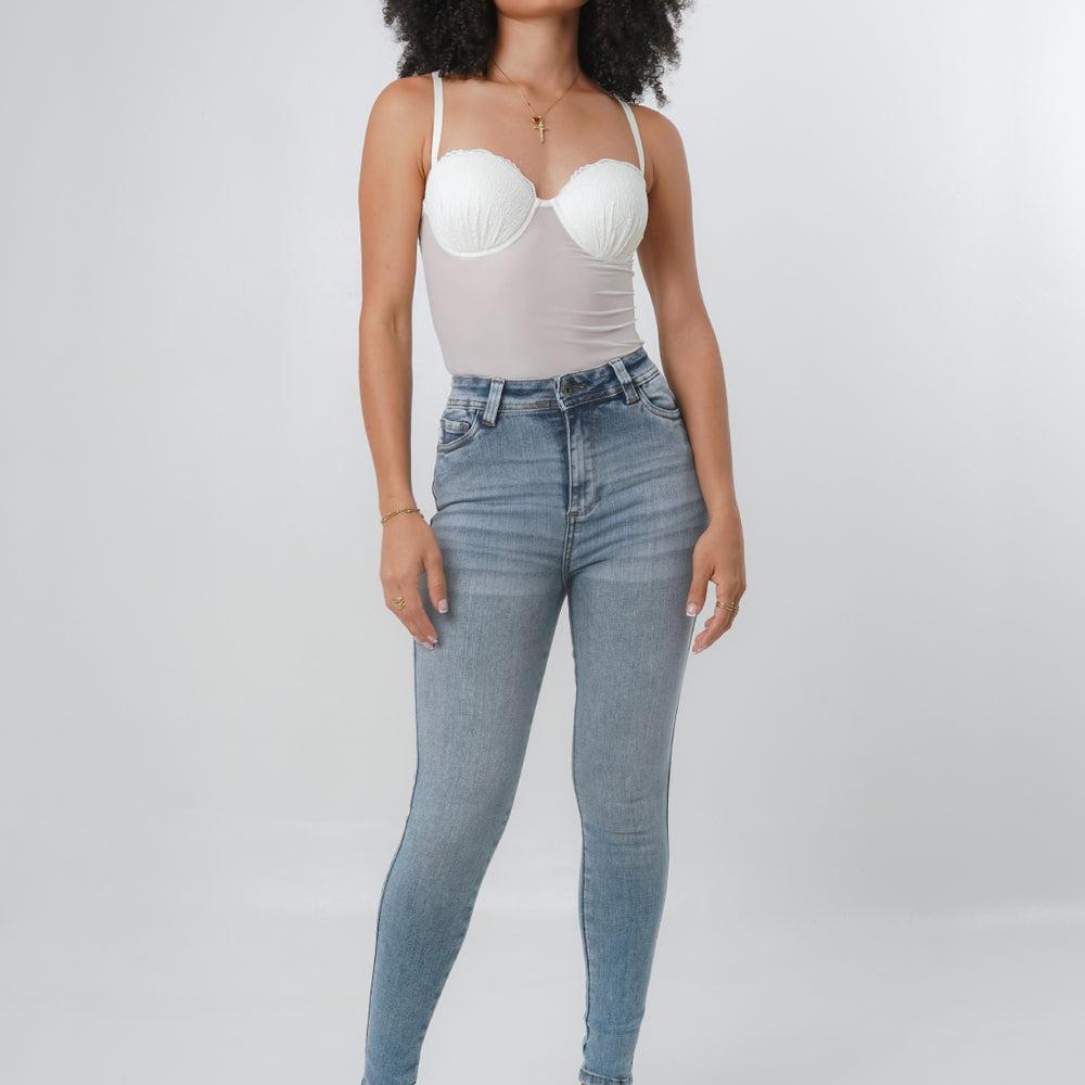 High Rise Skinny Alien Jeans