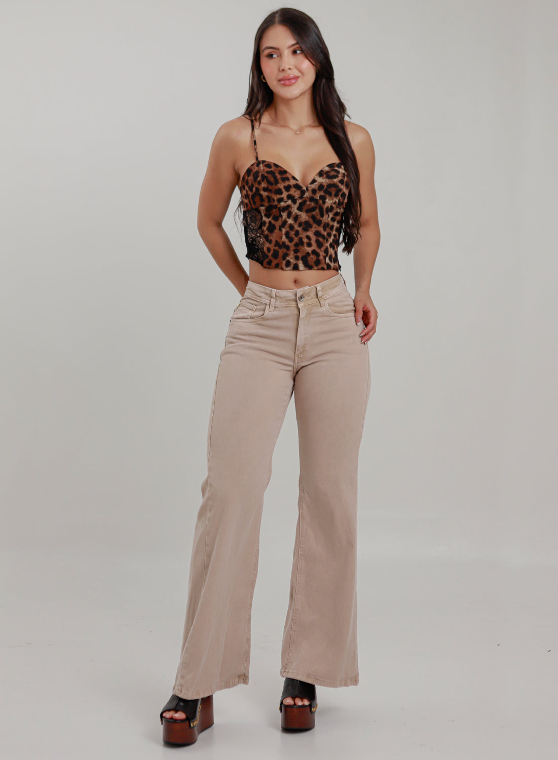 Women's Mid Rise Bootcut Alien Jeans cream