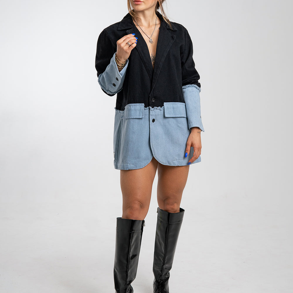 
                      
                        Women's Oversized Denim Blazer
                      
                    