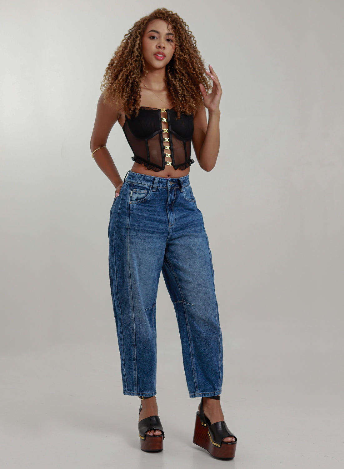  Women's Low Waist Barrel Jeans