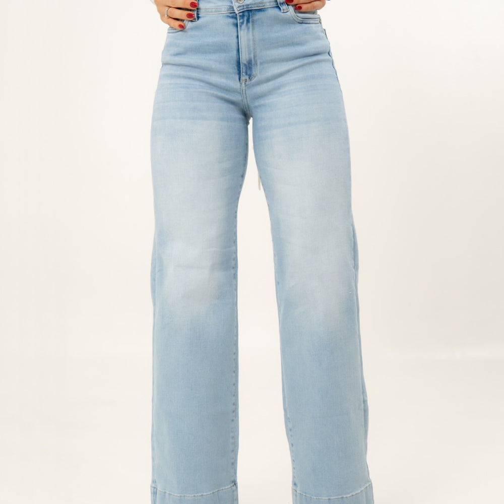 
                      
                        Women's Light Blue Mom Flare Jeans
                      
                    