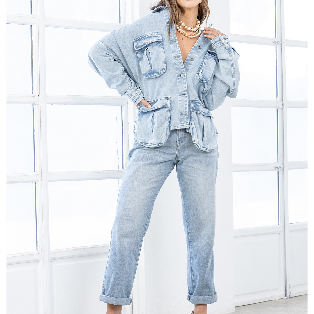 
                      
                        Carl - Women's Oversized Denim Jacket
                      
                    