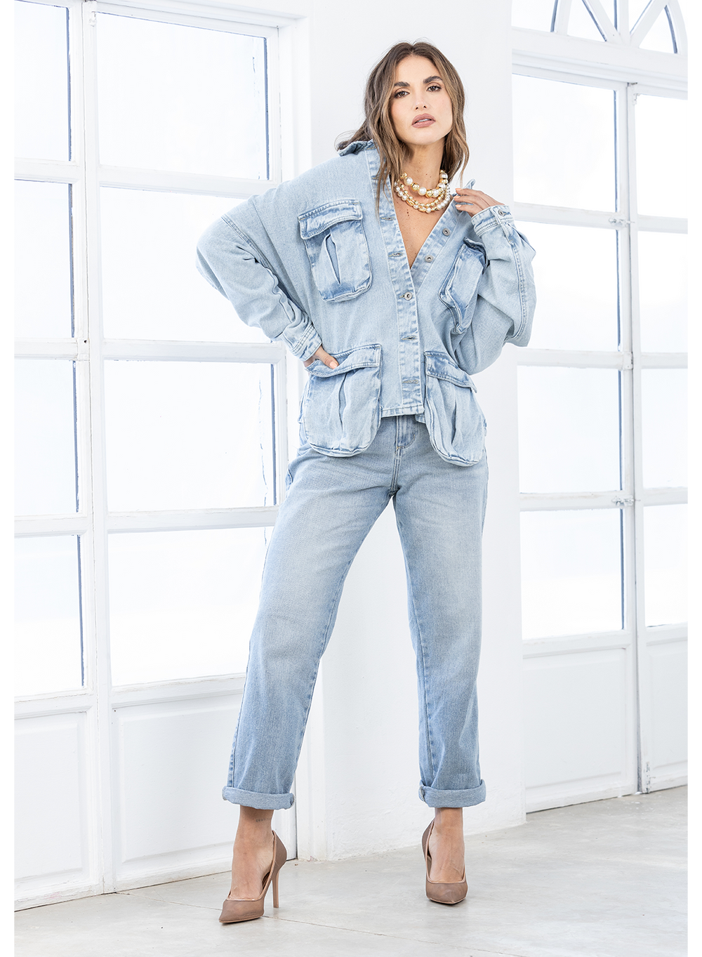 Carl - Women's Oversized Denim Jacket