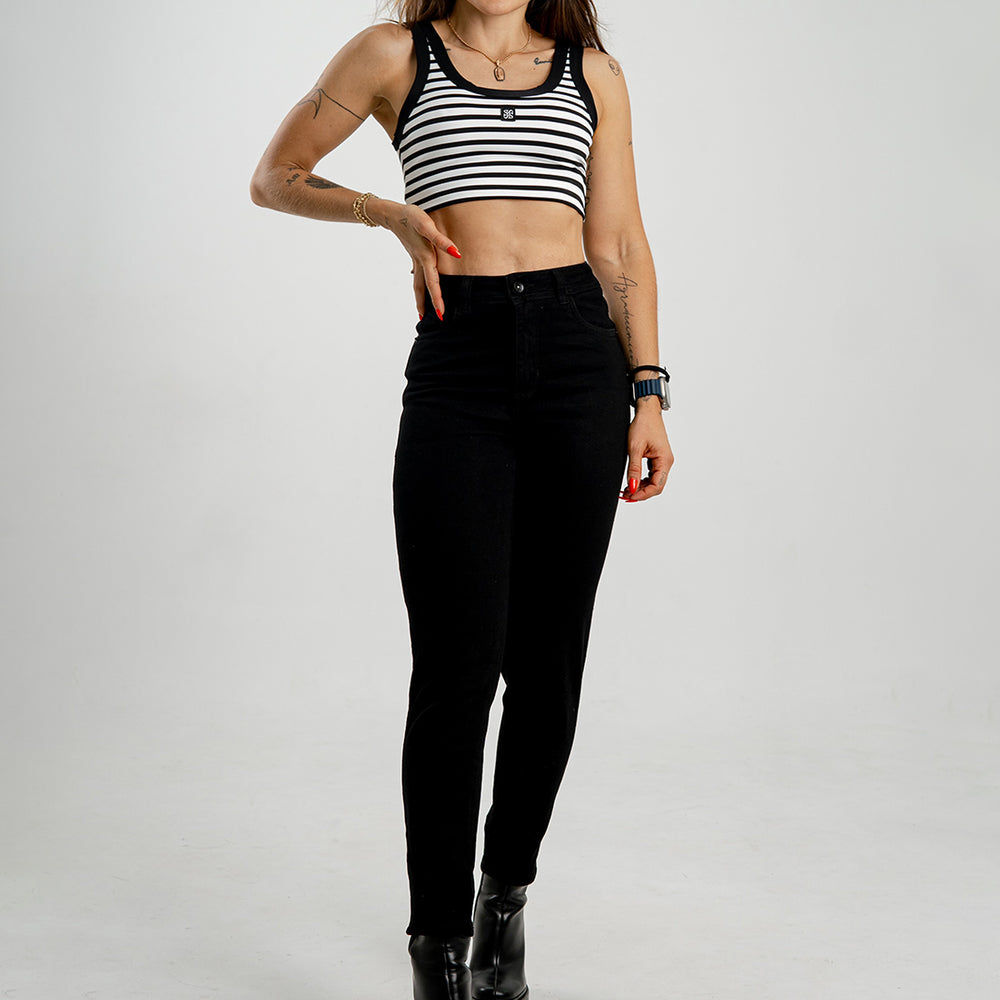 
                      
                        Black High Rise Mom Jeans
                      
                    