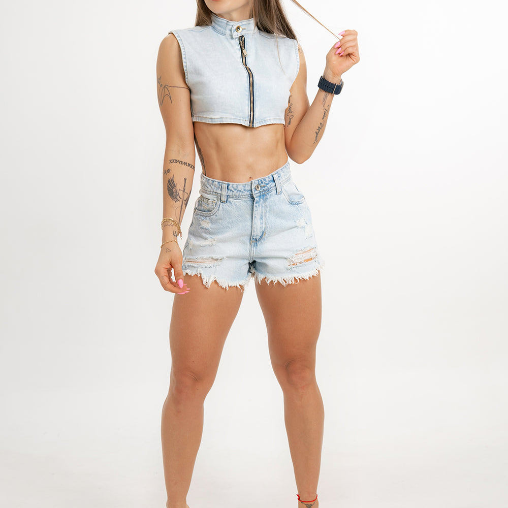 High Rise Mini Shorts