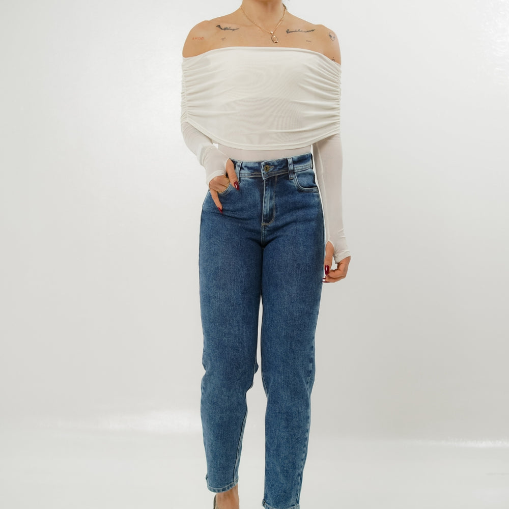Roma 5 - Women's Classic Mid Rise Mom Jeans