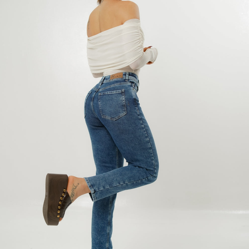 
                      
                        Roma 5 - Women's Classic Mid Rise Mom Jeans
                      
                    