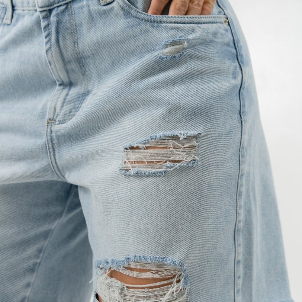 
                      
                        Women's Mid Rise Jorts Distressed and Ripped ALIEN JEANS
                      
                    
