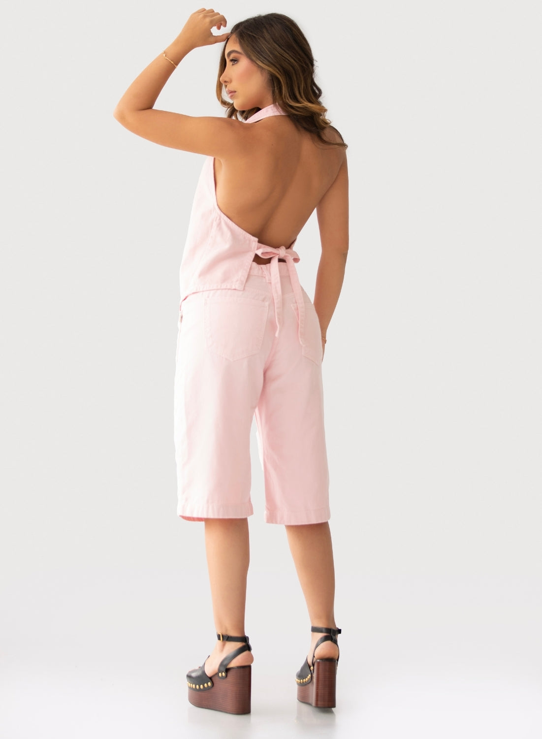 Pink -Women’s Mid Rise Jorts alien colombia jean